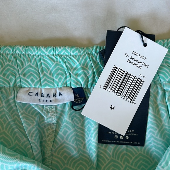 Cabana Life Seafoam Print Board Shorts NWT - Picture 7 of 9